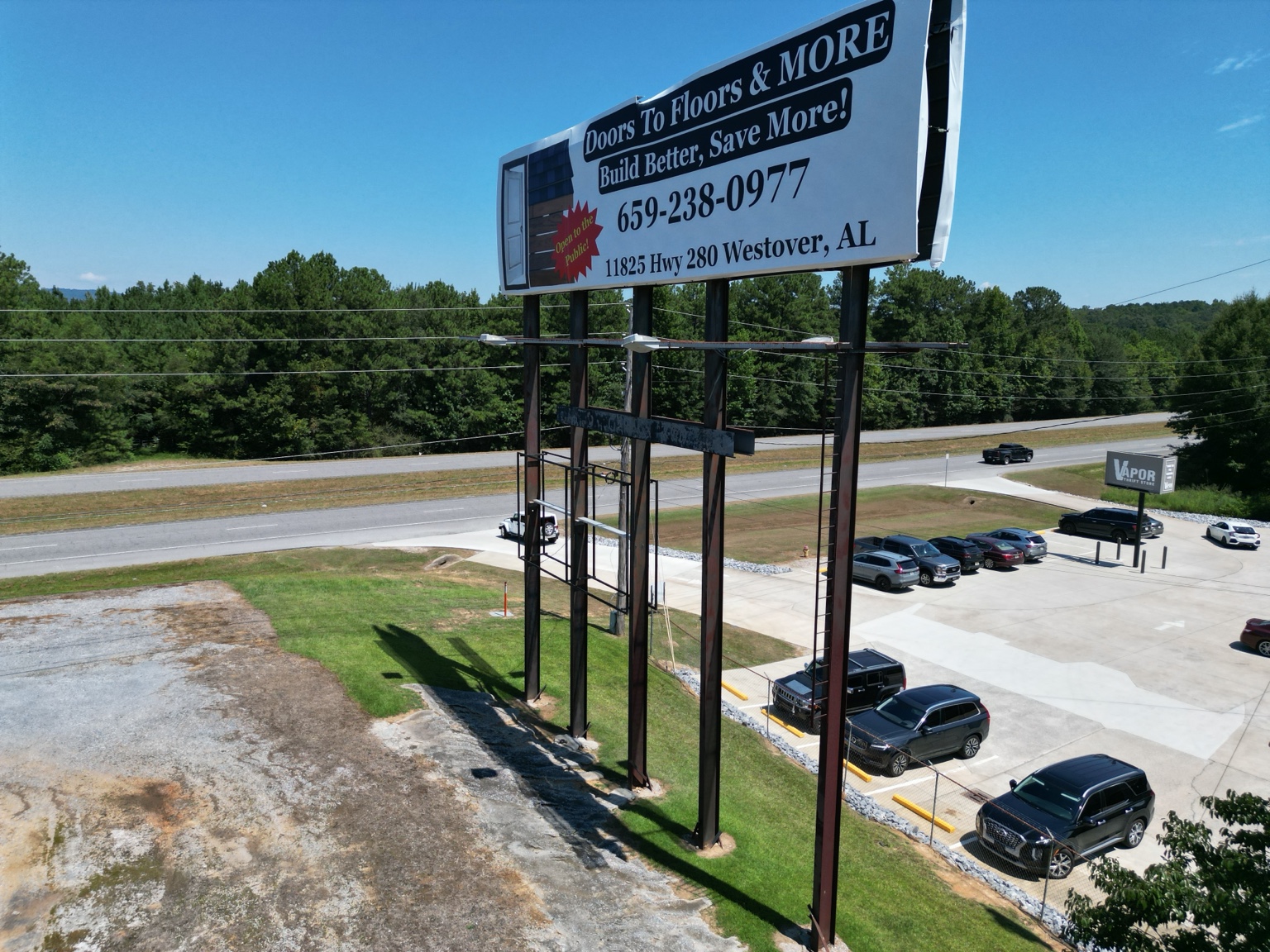 Existing billboard along Highway 280.